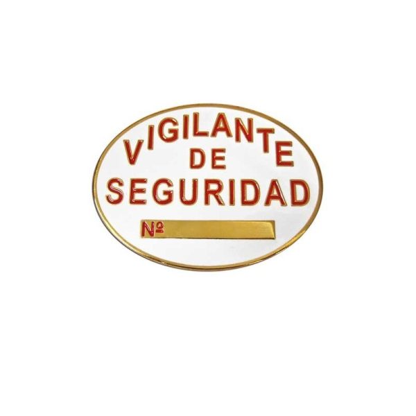 PLACA VIGILANTE DE SEGURIDAD METÁLICA HOMOLOGADA