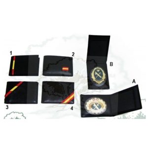 Cartera Guardia Civil Tarjetero bandera España doble-billetero piel