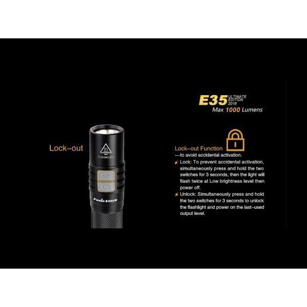 Linterna Policial Táctica 1000 LÚMENES FENIX E35