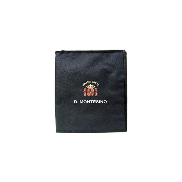 Carpeta bordada Policia Local, folio con serigrafia personalizada sin pinza