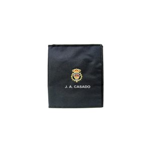 Carpeta portafolios bordada personalizada sin pinza con emblema Cuerpo Policia