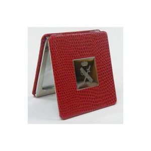 Espejo bolso señora Rojo con Escudo Guardia Civil