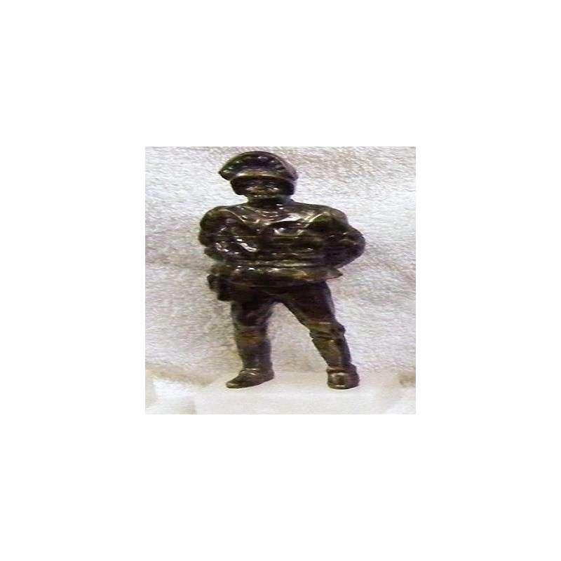 Figura Guardia trafico moderno color bronce 23x7 cm