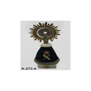 Figura Virgen manto bordado 16 cm. Aproximadamente