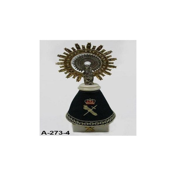 Figura Virgen manto bordado 16 cm. Aproximadamente