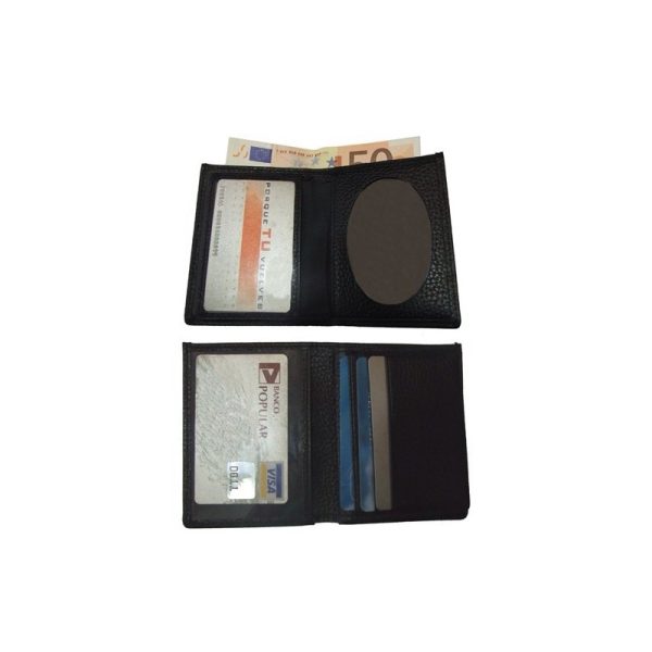 Cartera Porta Placa Doble con Monedero, Policía o Guardia Civil