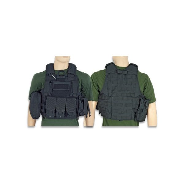 Chaleco táctico. Negro. Talla: Universal