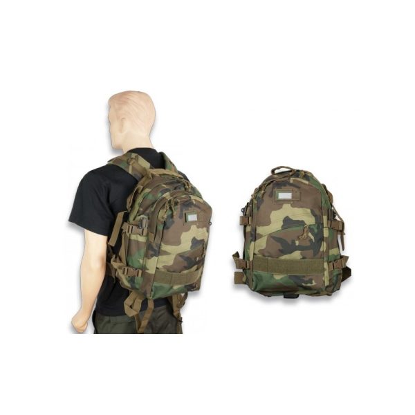 Mochila de Camuflaje Militar VERDE (33 x 25 X 47 cm)