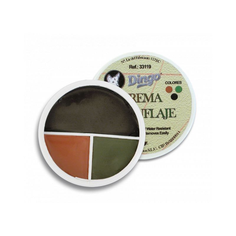 Pintura camuflaje. Tarro 3 colores. 30g