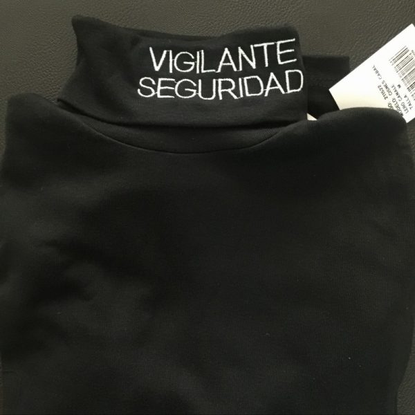 Jersey Vigilante SEGURIDAD Bordado de Invierno, manga larga