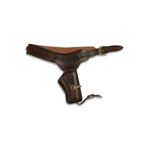 Pistolera baquero tipo Canana marron piel