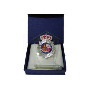 Placa cristal Emblema Policía Nacional