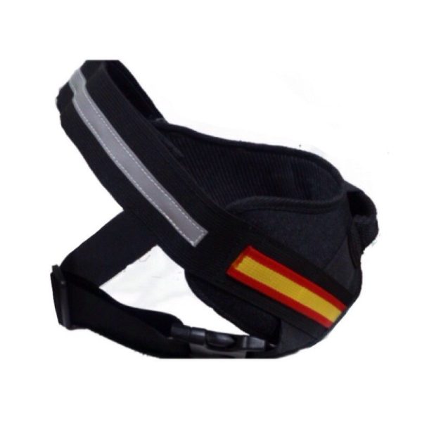 Arnés para perro con hebilla de seguridad, Escudo Guardia Civil y Bandera España, Reflectante