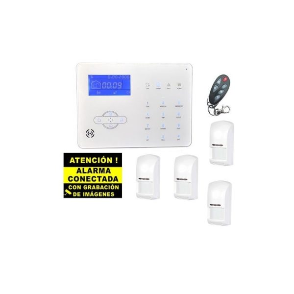 Kit de Alarma Táctil GSM Bysecur Pro 2. Central + 4 PIR + Mando