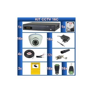 Kit de 16 camaras de videovigilancia CCTV "16C"