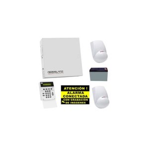Kit de Alarma Cableado Rosslare Central + 2 PIR + Teclado + Bateria + Cartel