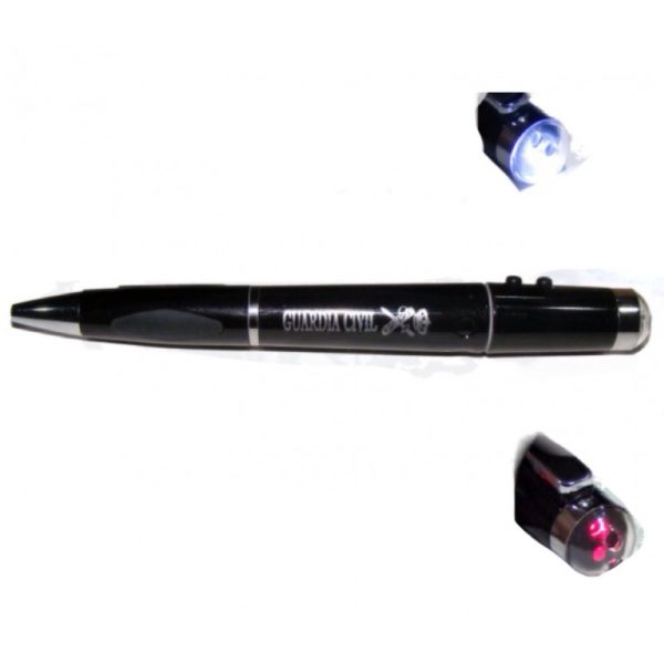 Bolígrafo Guardia Civil con Puntero láser y Linterna