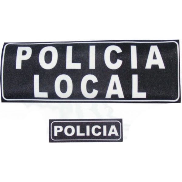 Parche CON VELCRO para chaleco Policia, Guardia Civil, Policía Local