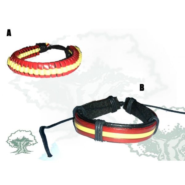 Pulsera cuero Bandera España