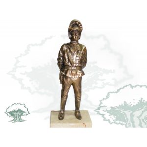 Figura Guardia trafico moderno color bronce 23x7 cm.