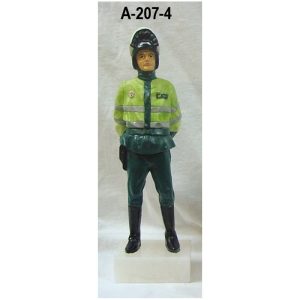 Figura Guardia trafico moderno decorado 23x7 cm.
