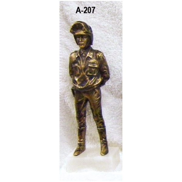 Figura Guardia trafico color bronce 28x6 cm.