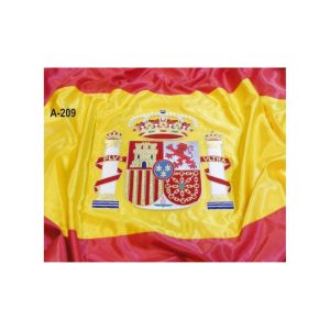 Bandera España interior (bordada a mano, raso 150x100 cm.)