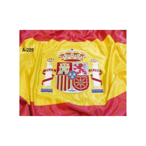 Bandera España interior (bordada a mano, raso 150x100 cm.)