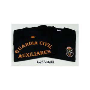 Camiseta negra emblema Guardia Civil Auxiliares