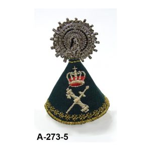 Figura Virgen manto bordado 6 cm. Aproximadamente