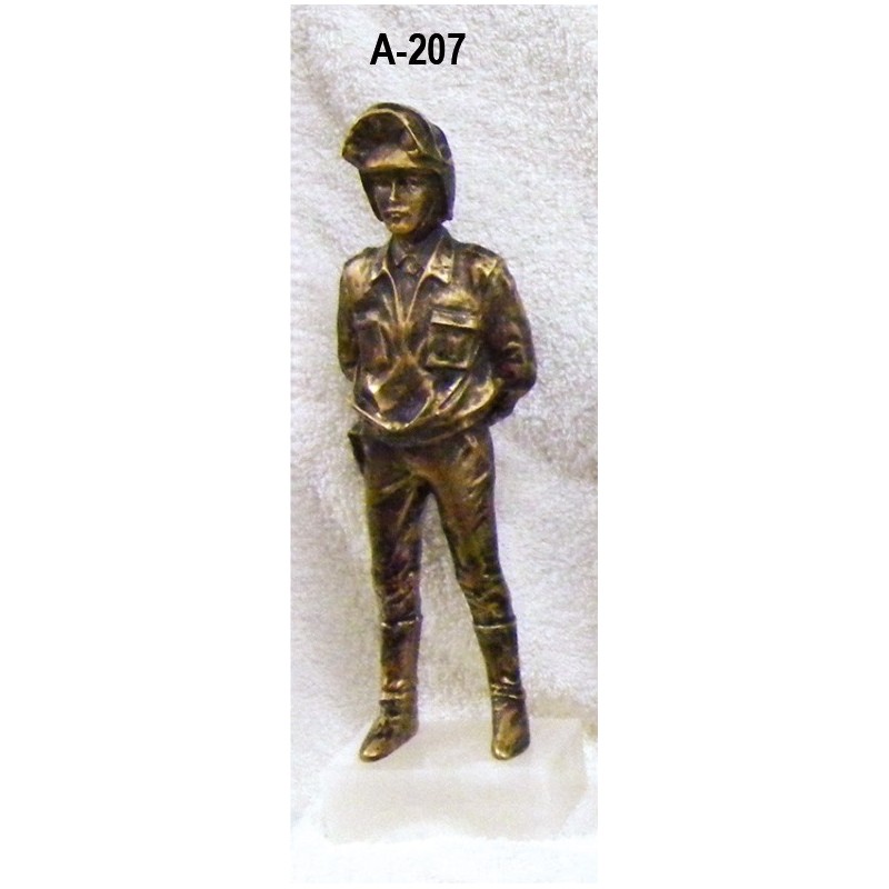 Figura Guardia trafico color bronce 28x6 cm.