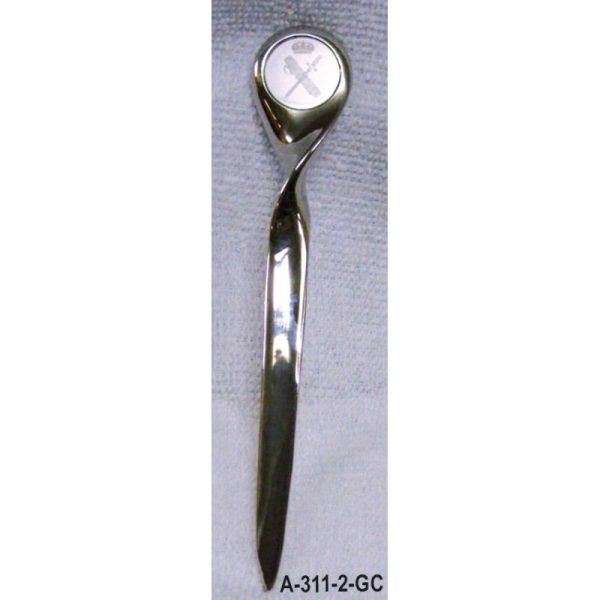 Abrecartas plateado emblema Guardia Civil