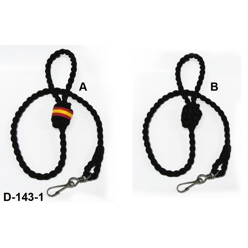 Cordon para silbato de color negro