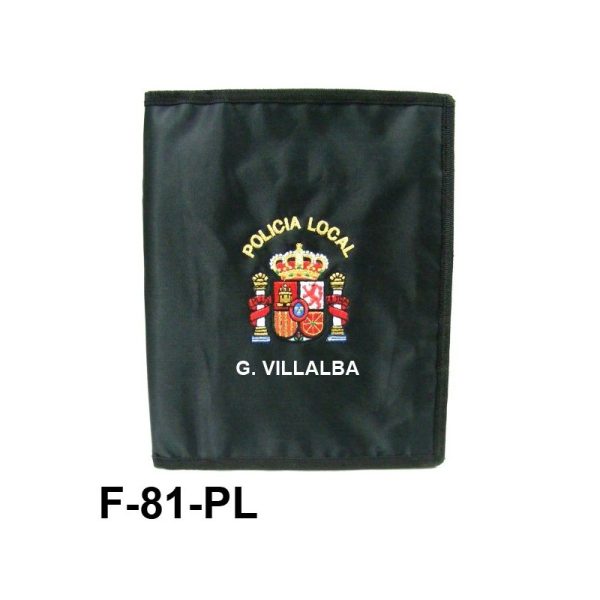Carpeta nylon portaboletines bordada cuartilla con serigrafia personalizada sin pinza