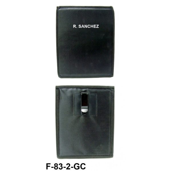 Carpeta nylon portaboletines cuartilla sencilla con serigrafia personalizada y pinza