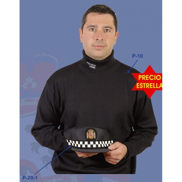 Jersey cuello cisne bordado P. Local