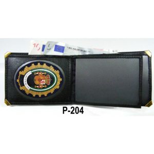 Cartera Policia Local, Tarjetero doble, billetero con Placa