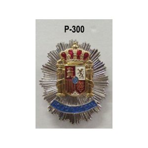 Placa metálica pecho Policía Local PLATEADA Escudo Constitucional