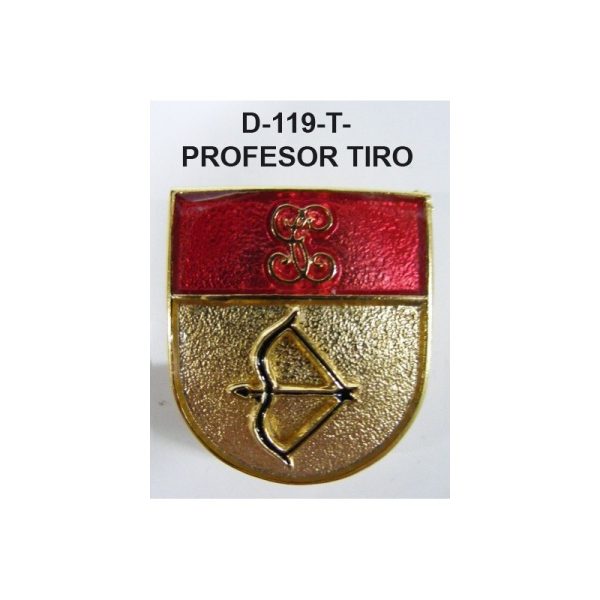 Distintivo en relieve Titulo PROFESOR TIRO