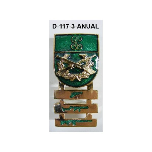 Distintivo Tirador Selecto ANUAL Barras antiguo