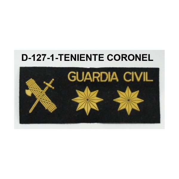 Galletas fieltro negra GRS TENIENTE CORONEL