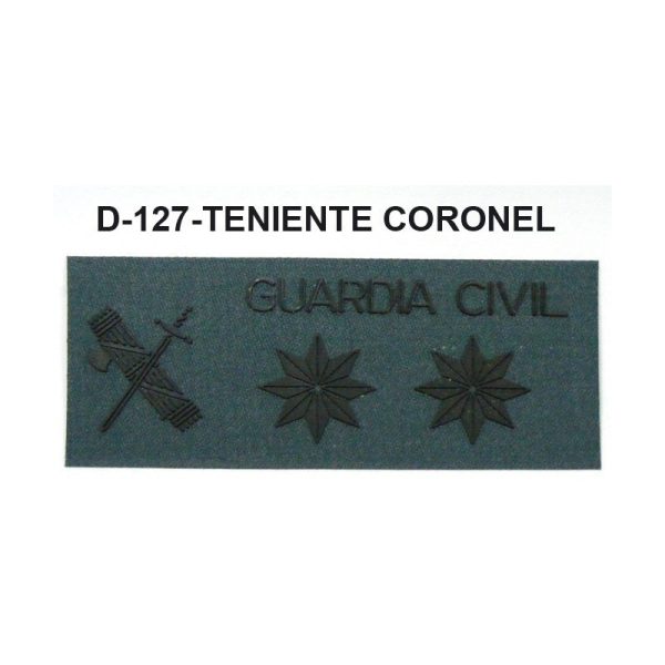 Galletas traje campaña en negro o amarillo TENIENTE CORONEL