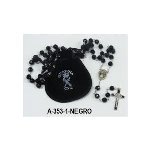 Rosario Guardia Civil y Virgen Pilar en bolsa terciopelo