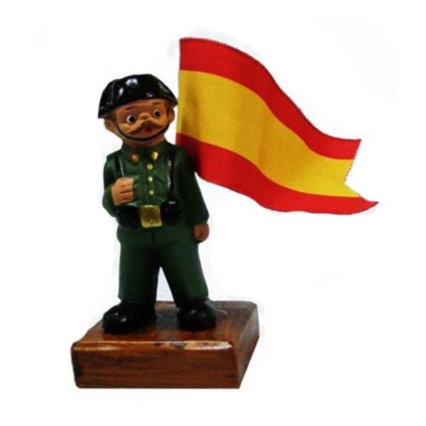 FIGURA GUARDIA CIVIL CON BANDERA ESPAÑA