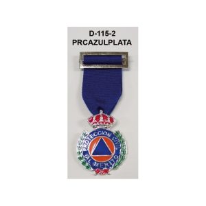 Medalla PROTECCION CIVIL AZUL PLATA