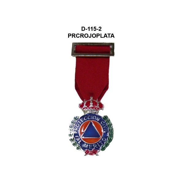 Medalla PROTECCION CIVIL ROJO PLATA