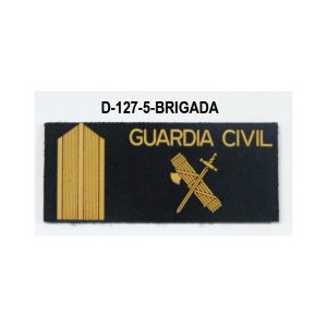 Galleta fieltro negra velcro BRIGADA