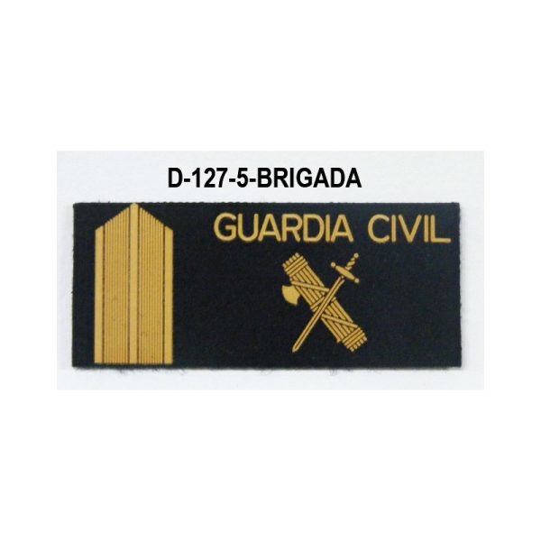 Galleta fieltro negra velcro BRIGADA