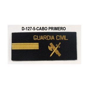 Galleta fieltro negra velcro CABO PRIMERO