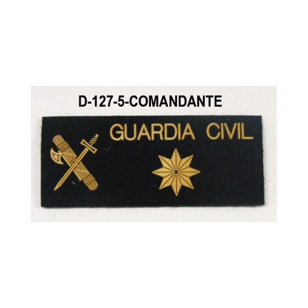 Galleta fieltro negra velcro COMANDANTE